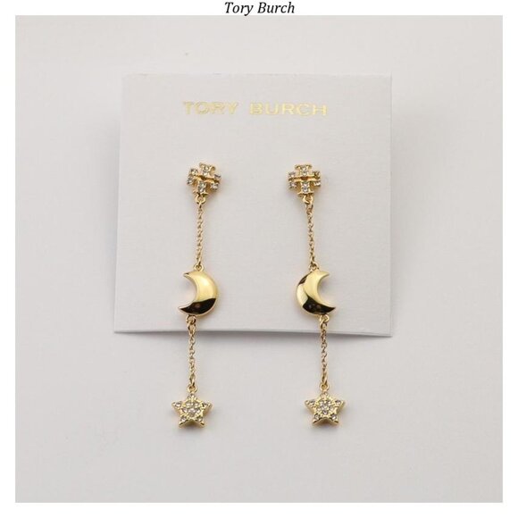 Tory Burch Roxanne Circle Stud Earrings Rolled Brass/Pale  Tory Burch Earrings(Brand New)